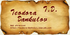 Teodora Dankulov vizit kartica